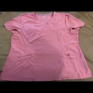 Scrubstar pink scrub top 3xl
